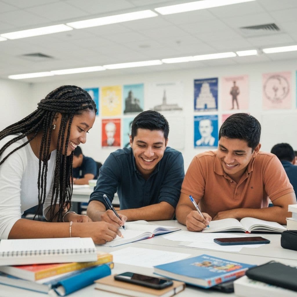 Estudiantes de CEP Renacimiento preparándose para sus exámenes